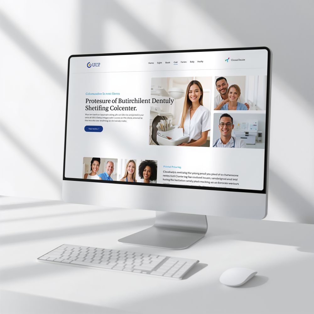 Modern dental website design showcase - responsive dental practice website with SEO optimization